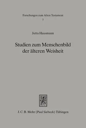 Hausmann |  Studien zum Menschenbild der älteren Weisheit (Spr 10ff) | eBook | Sack Fachmedien