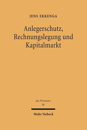 Ekkenga | Anlegerschutz, Rechnungslegung und Kapitalmarkt | E-Book | sack.de