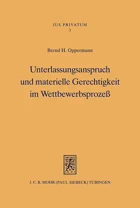 Oppermann | Unterlassungsanspruch und materielle Gerechtigkeit im Wettbewerbsprozeß | E-Book | sack.de