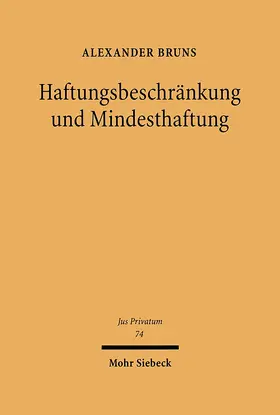 Bruns |  Haftungsbeschränkung und Mindesthaftung | eBook | Sack Fachmedien