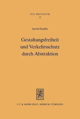 Stadler |  Gestaltungsfreiheit und Verkehrsschutz durch Abstraktion | eBook | Sack Fachmedien