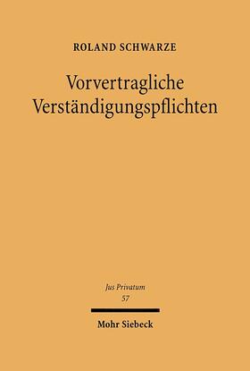 Schwarze | Vorvertragliche Verständigungspflichten | E-Book | sack.de