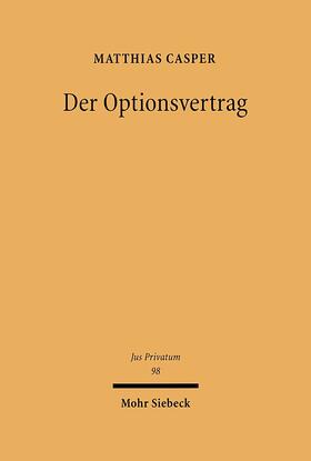 Casper | Der Optionsvertrag | E-Book | sack.de