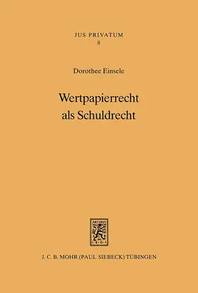 Einsele |  Wertpapierrecht als Schuldrecht | eBook | Sack Fachmedien