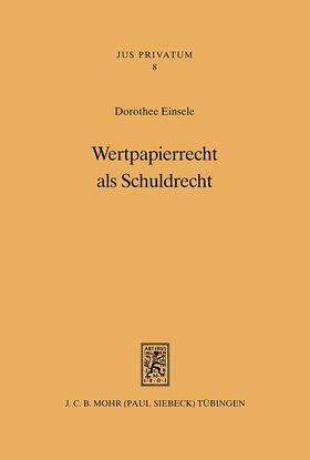 Einsele | Wertpapierrecht als Schuldrecht | E-Book | sack.de