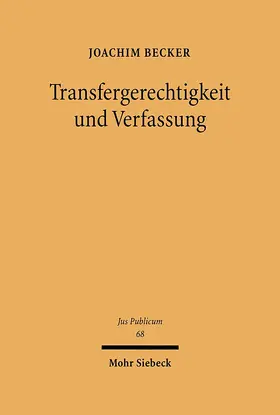 Becker |  Transfergerechtigkeit und Verfassung | eBook | Sack Fachmedien