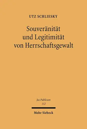 Schliesky |  Souveränität und Legitimität von Herrschaftsgewalt | eBook | Sack Fachmedien