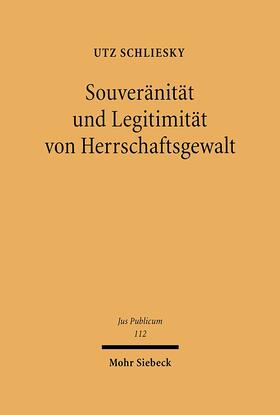 Schliesky | Souveränität und Legitimität von Herrschaftsgewalt | E-Book | sack.de