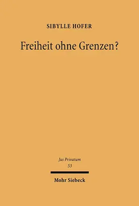 Hofer |  Freiheit ohne Grenzen? | eBook | Sack Fachmedien