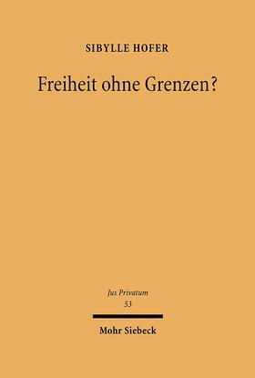 Hofer | Freiheit ohne Grenzen? | E-Book | sack.de