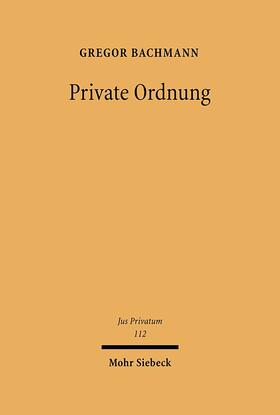 Bachmann | Private Ordnung | E-Book | sack.de
