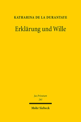 Durantaye | Erklärung und Wille | E-Book | sack.de