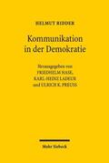 Ridder / Hase / Ladeur |  Kommunikation in der Demokratie | eBook | Sack Fachmedien