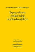 Proske |  Expert witness conferencing in Schiedsverfahren | eBook | Sack Fachmedien
