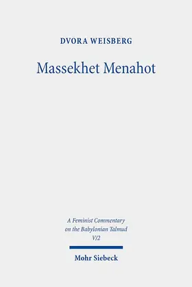 Weisberg |  Massekhet Menahot | Buch |  Sack Fachmedien