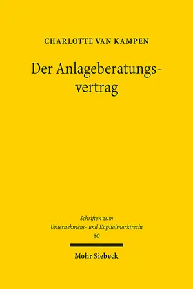 van Kampen |  Der Anlageberatungsvertrag | eBook | Sack Fachmedien