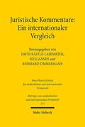 Kästle-Lamparter / Jansen / Zimmermann |  Juristische Kommentare: Ein internationaler Vergleich | Buch |  Sack Fachmedien