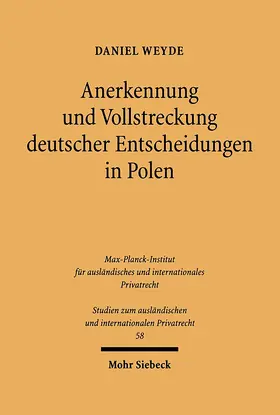 Weyde | Anerkennung und Vollstreckung deutscher Entscheidungen in Polen | E-Book | www.sack.de