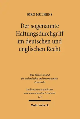 Mülhens |  Der sogenannte Haftungsdurchgriff im deutschen und englischen Recht | eBook | Sack Fachmedien