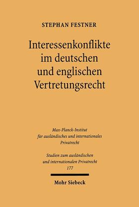 Festner | Interessenkonflikte im deutschen und englischen Vertretungsrecht | E-Book | sack.de