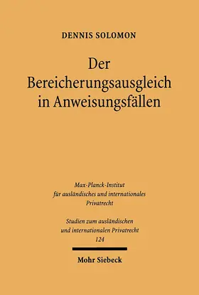 Solomon |  Der Bereicherungsausgleich in Anweisungsfällen | eBook | Sack Fachmedien
