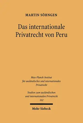 Söhngen |  Das internationale Privatrecht von Peru | eBook | Sack Fachmedien