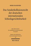 Handorn |  Das Sonderkollisionsrecht der deutschen internationalen Schiedsgerichtsbarkeit | eBook | Sack Fachmedien