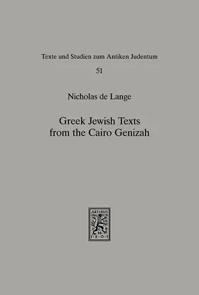 Lange |  Greek Jewish Texts from the Cairo Geniza | eBook | Sack Fachmedien