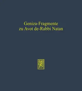 Becker |  Geniza-Fragmente zu Avot de-Rabbi Natan | eBook | Sack Fachmedien