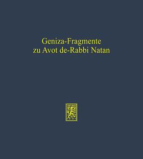 Becker | Geniza-Fragmente zu Avot de-Rabbi Natan | E-Book | sack.de
