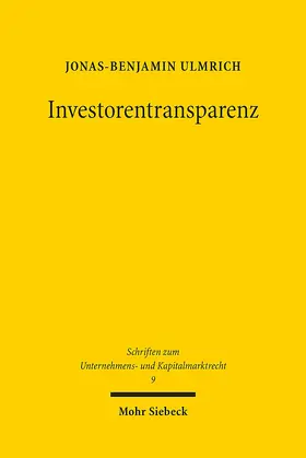 Ulmrich |  Investorentransparenz | eBook | Sack Fachmedien