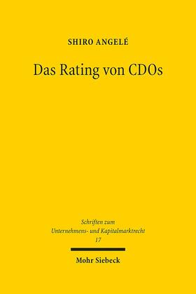 Angelé | Das Rating von CDOs | E-Book | sack.de