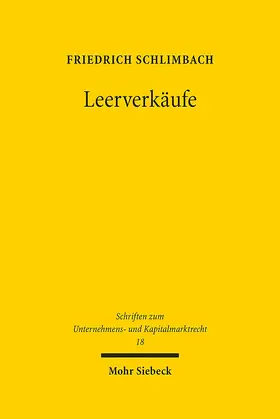 Schlimbach |  Leerverkäufe | eBook | Sack Fachmedien