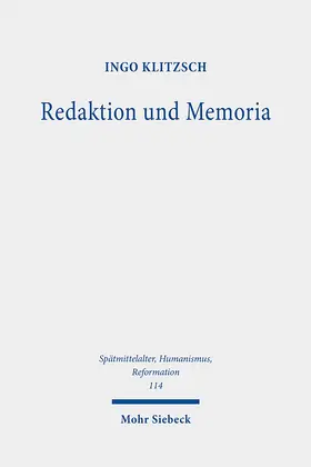 Klitzsch |  Redaktion und Memoria | Buch |  Sack Fachmedien
