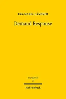 Ländner |  Demand Response | Buch |  Sack Fachmedien