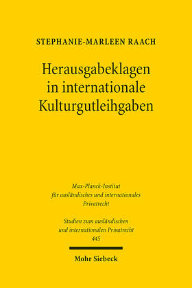 Raach | Herausgabeklagen in internationale Kulturgutleihgaben | E-Book | sack.de