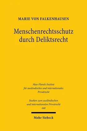 von Falkenhausen |  Menschenrechtsschutz durch Deliktsrecht | Buch |  Sack Fachmedien