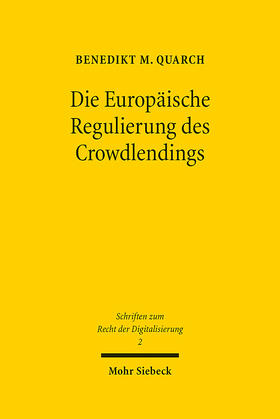 Quarch | Die Europäische Regulierung des Crowdlendings | E-Book | sack.de