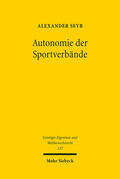 Seyb |  Autonomie der Sportverbände | eBook | Sack Fachmedien