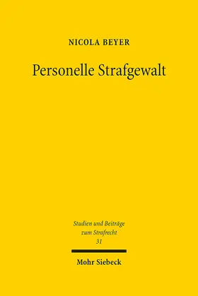 Beyer | Personelle Strafgewalt | E-Book | sack.de