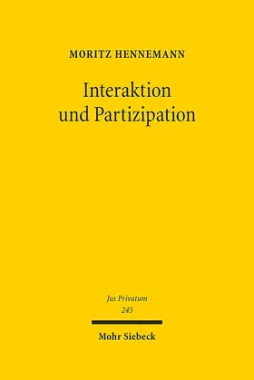 Hennemann |  Interaktion und Partizipation | Buch |  Sack Fachmedien