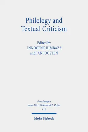 Himbaza / Joosten |  Philology and Textual Criticism | eBook | Sack Fachmedien