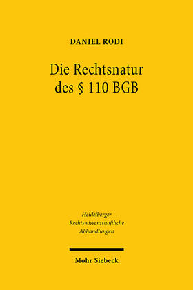 Rodi | Die Rechtsnatur des § 110 BGB | E-Book | sack.de