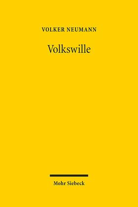 Neumann | Neumann, V: Volkswille | Buch | 978-3-16-159658-2 | sack.de