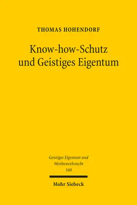 Hohendorf |  Know-how-Schutz und Geistiges Eigentum | Buch |  Sack Fachmedien