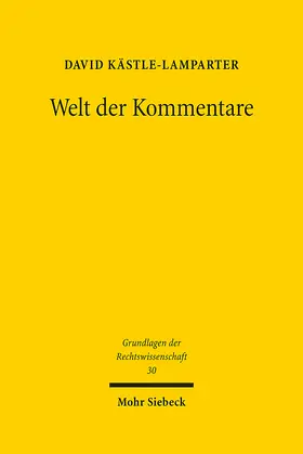 Kästle-Lamparter |  Welt der Kommentare | eBook | Sack Fachmedien
