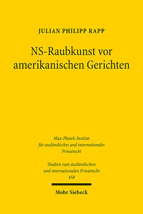 Rapp | NS-Raubkunst vor amerikanischen Gerichten | E-Book | sack.de
