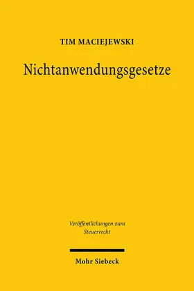 Maciejewski |  Nichtanwendungsgesetze | eBook | Sack Fachmedien