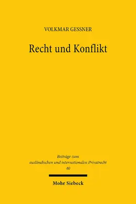 Gessner |  Recht und Konflikt | eBook | Sack Fachmedien