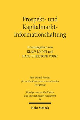 Hopt / Voigt | Prospekt- und Kapitalmarktinformationshaftung | E-Book | sack.de